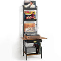 Supporto per giradischi con contenitore per vinili - 13.8 L x 11.8W x 56.7 H