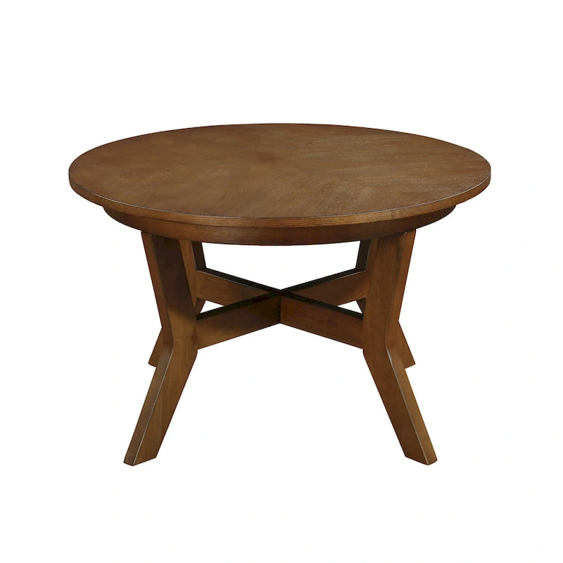 Round Coffee Table, Stylish Accent Table, Perfect for Drinks, Books & Home Decor Display