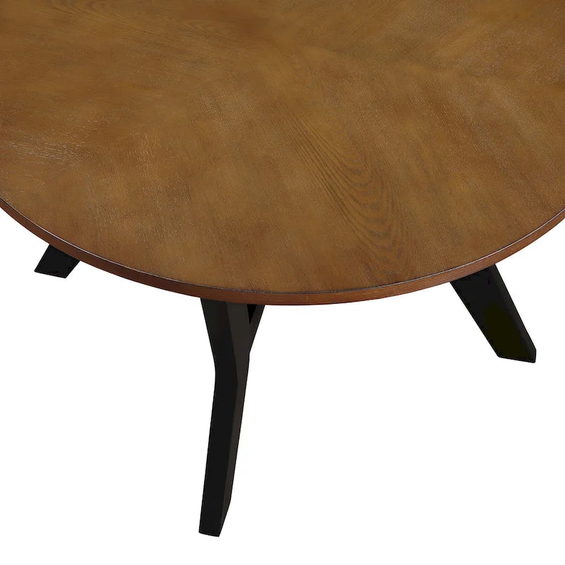 Round Coffee Table, Stylish Accent Table, Perfect for Drinks, Books & Home Decor Display