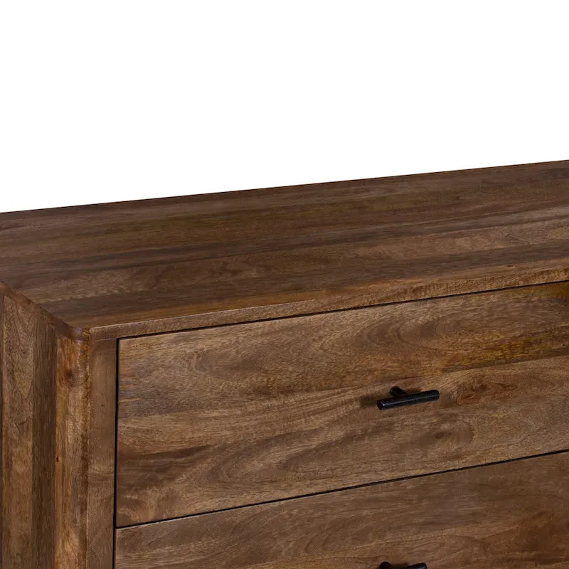 Cassettiera a 6 cassetti in legno di mango, finitura noce, 60