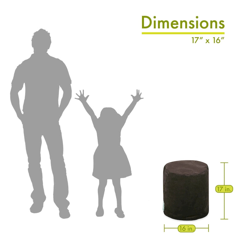 Collection Indoor Ottoman Pouf 16 L x 16 W x 17 H