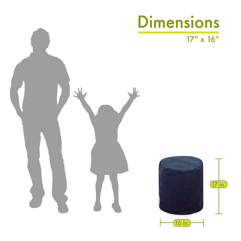 Collection Indoor Ottoman Pouf 16 L x 16 W x 17 H