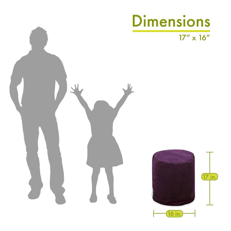 Collection Indoor Ottoman Pouf 16 L x 16 W x 17 H