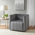 Madison Park Gayley Channel Tufted Swivel Armchair
