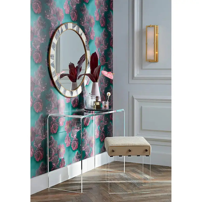 Acrylic Console Table, Transparent Slim Accent Table, Sturdy & Lightweight for Living Room