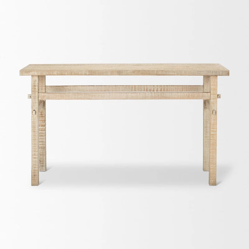 Small Blonde Wood Console Table