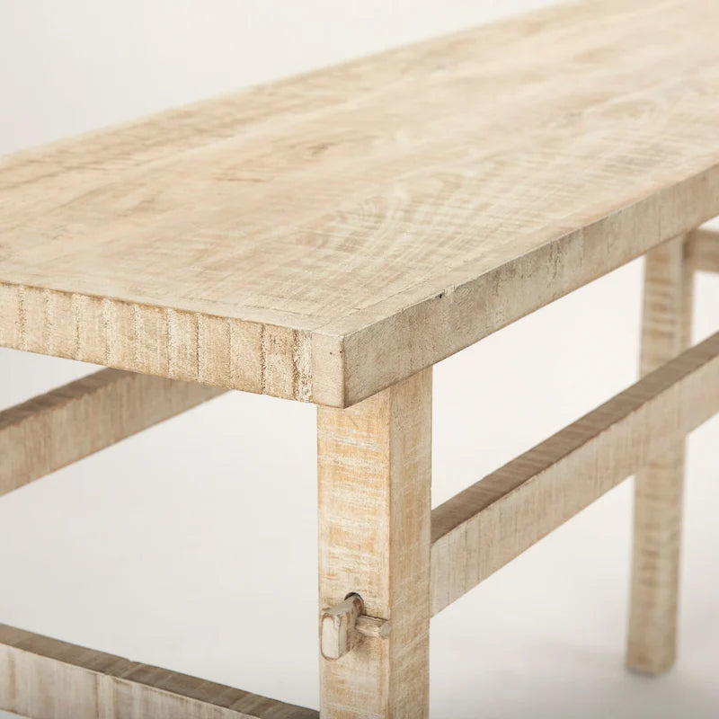 Small Blonde Wood Console Table