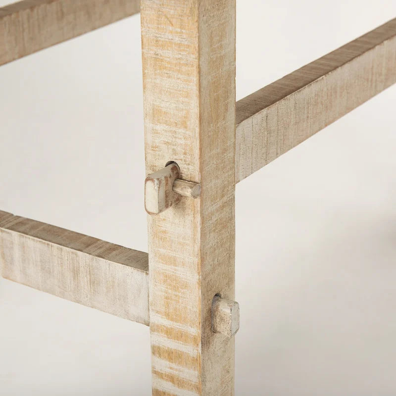 Small Blonde Wood Console Table