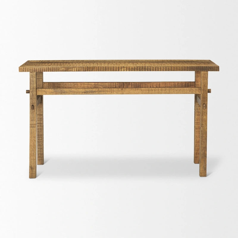 Small Blonde Wood Console Table