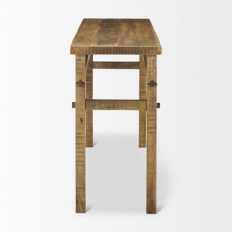 Small Blonde Wood Console Table