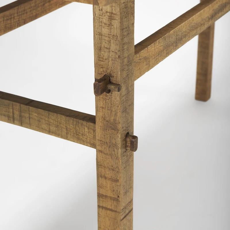 Small Blonde Wood Console Table