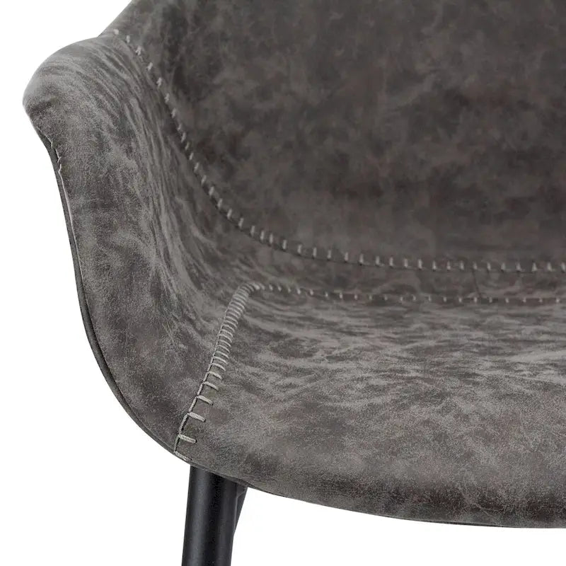 Poltroncina da pranzo con gambe in metallo, set da 2 - verde oliva - 24.5Dx25.2Wx33H