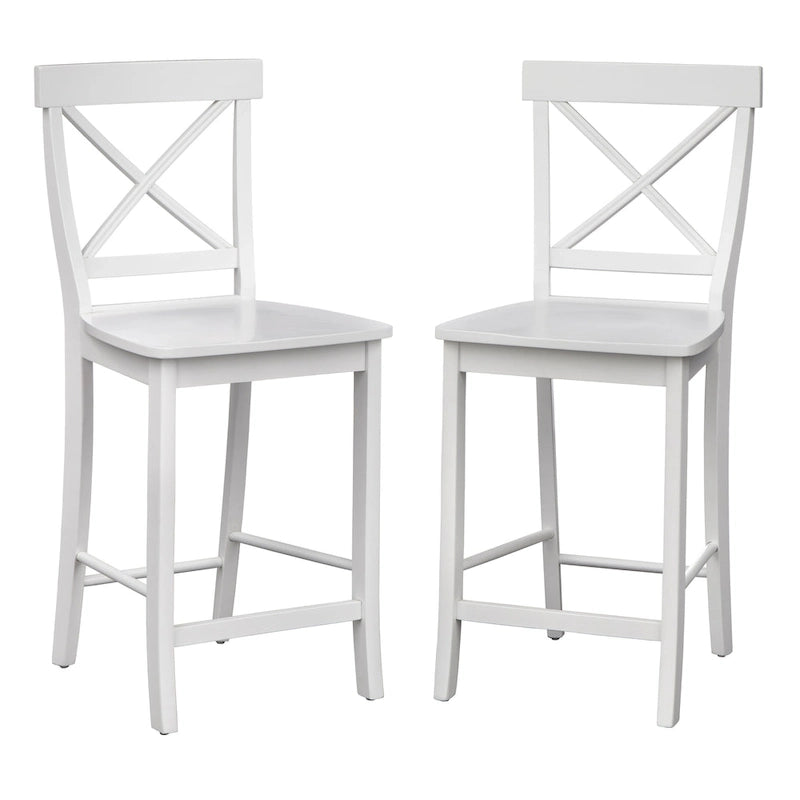 Sgabelli da bancone in legno massello (set da 2)