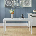 Dining Table, Solid Wood Dinner Table, Sturdy Frame for Family Meals & Gatherings