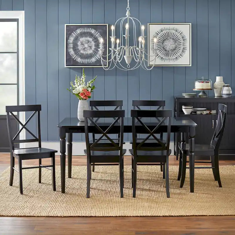 Dining Table, Solid Wood Dinner Table, Sturdy Frame for Family Meals & Gatherings