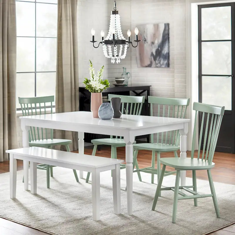 Dining Table, Solid Wood Dinner Table, Sturdy Frame for Family Meals & Gatherings