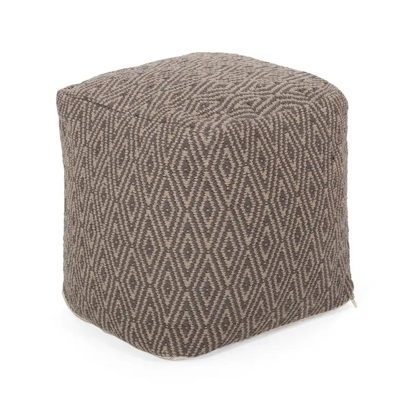 Pouf cubico in cotone lavorato a mano Boven