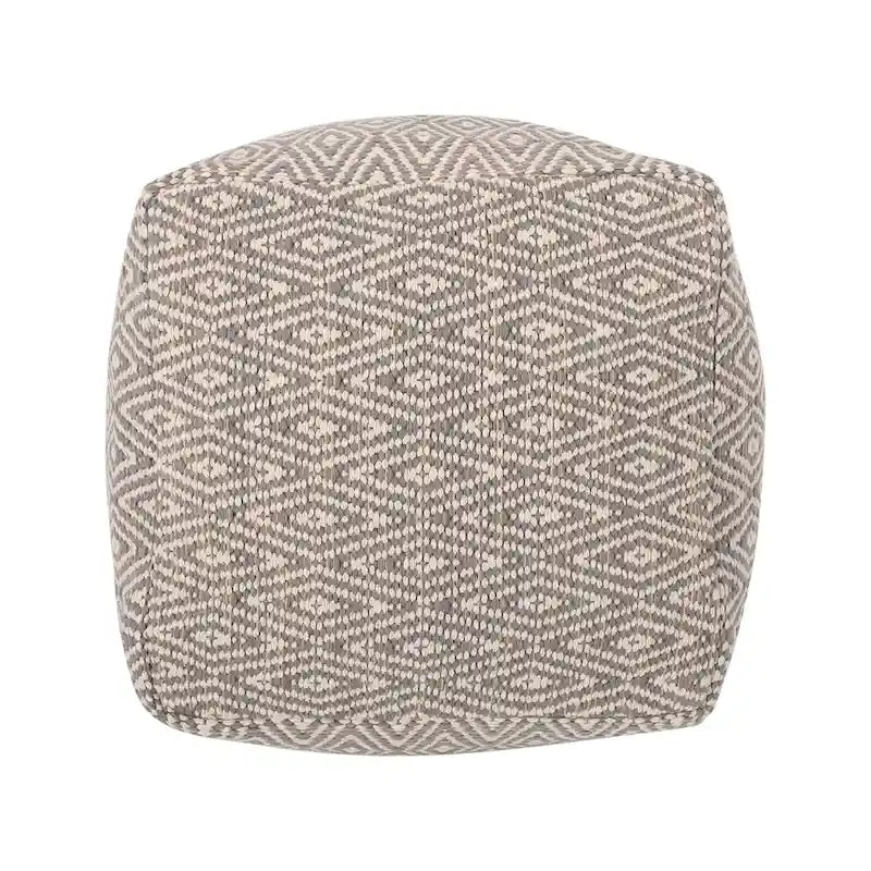 Pouf cubico in cotone lavorato a mano Boven