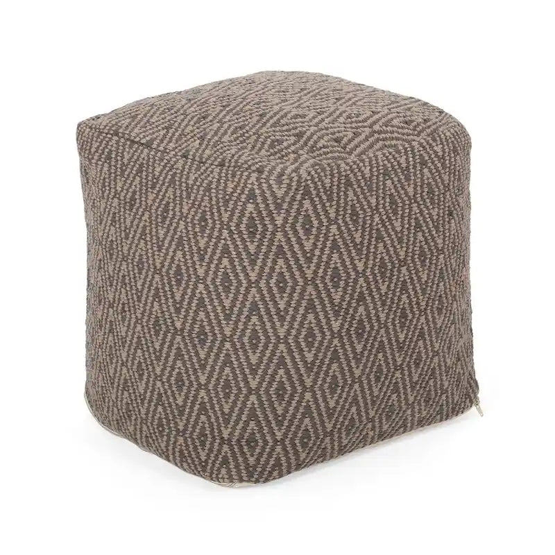 Pouf cubico in cotone lavorato a mano Boven