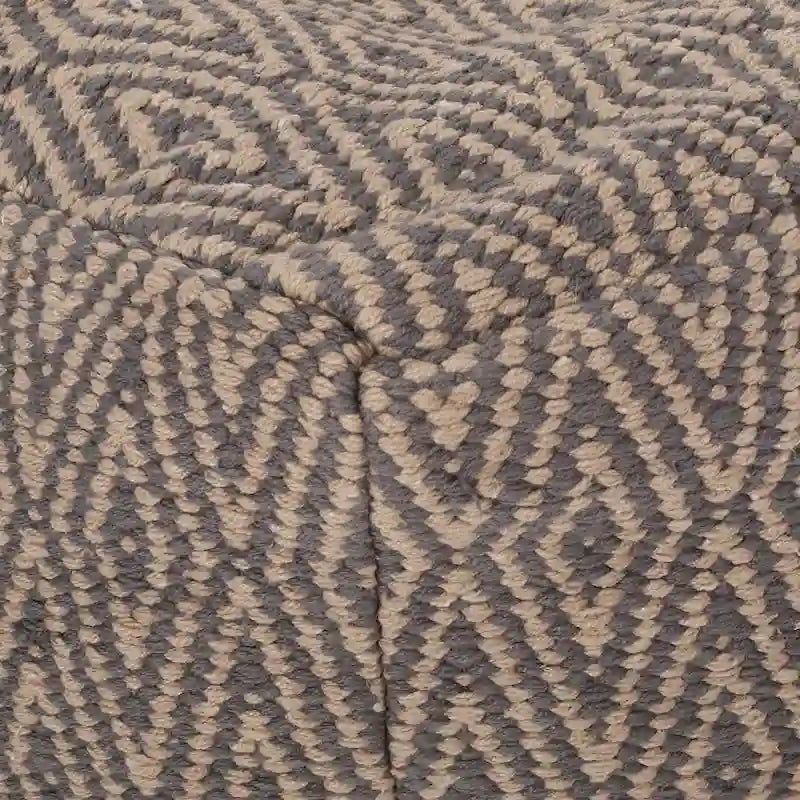 Pouf cubico in cotone lavorato a mano Boven