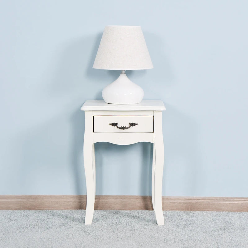Bathroom Floor-standing Storage Table with a Drawer, 4 Curved Legs