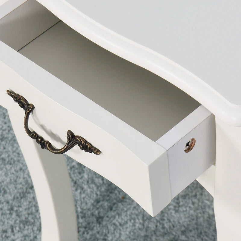 Mobiletto da bagno da terra con cassetto e 4 gambe curve