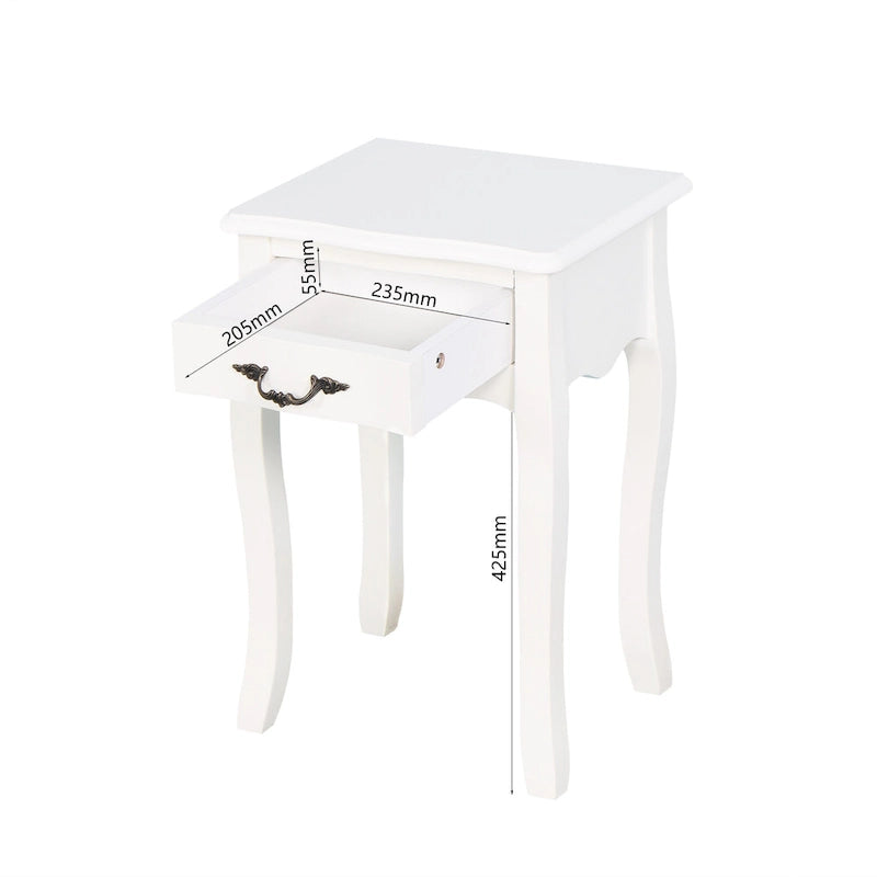 Mobiletto da bagno da terra con cassetto e 4 gambe curve