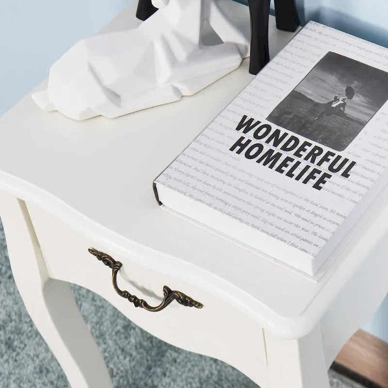 Mobiletto da bagno da terra con cassetto e 4 gambe curve