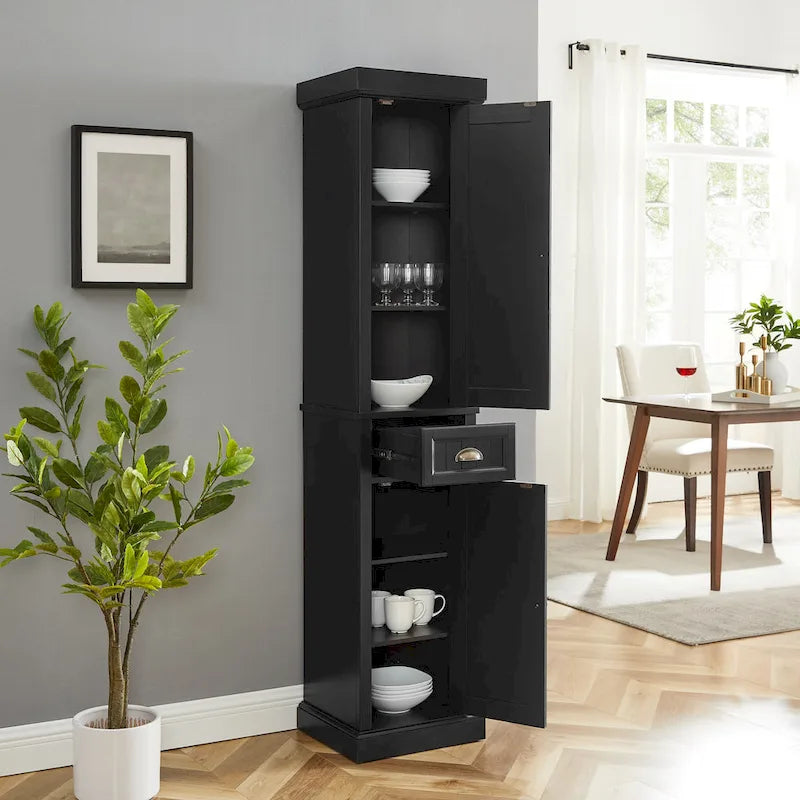 Tall Linen Cabinet, Freestanding Tall Storage Cabinet for Bathroom & Bedroom Organizing