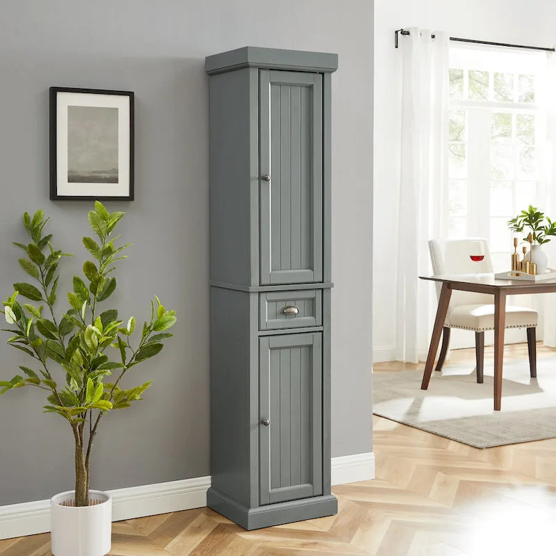 Tall Linen Cabinet, Freestanding Tall Storage Cabinet for Bathroom & Bedroom Organizing