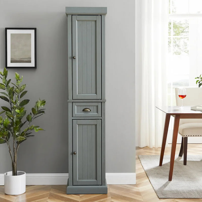 Tall Linen Cabinet, Freestanding Tall Storage Cabinet for Bathroom & Bedroom Organizing
