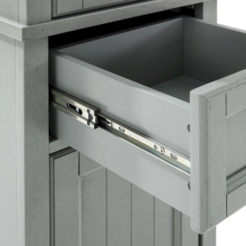 Tall Linen Cabinet, Freestanding Tall Storage Cabinet for Bathroom & Bedroom Organizing