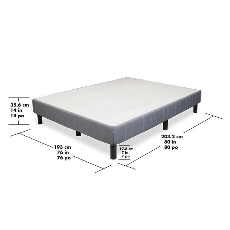 Bed Frame King Enforce Platform Base and Metal Box Spring