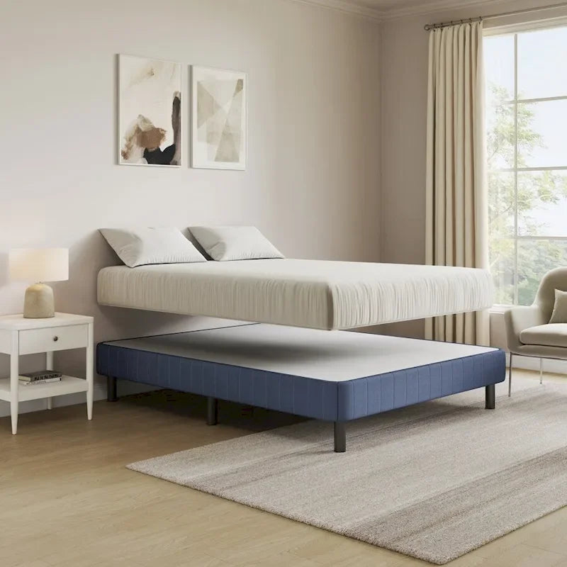 Struttura letto king size con base a piattaforma Enforce e rete a molle in metallo