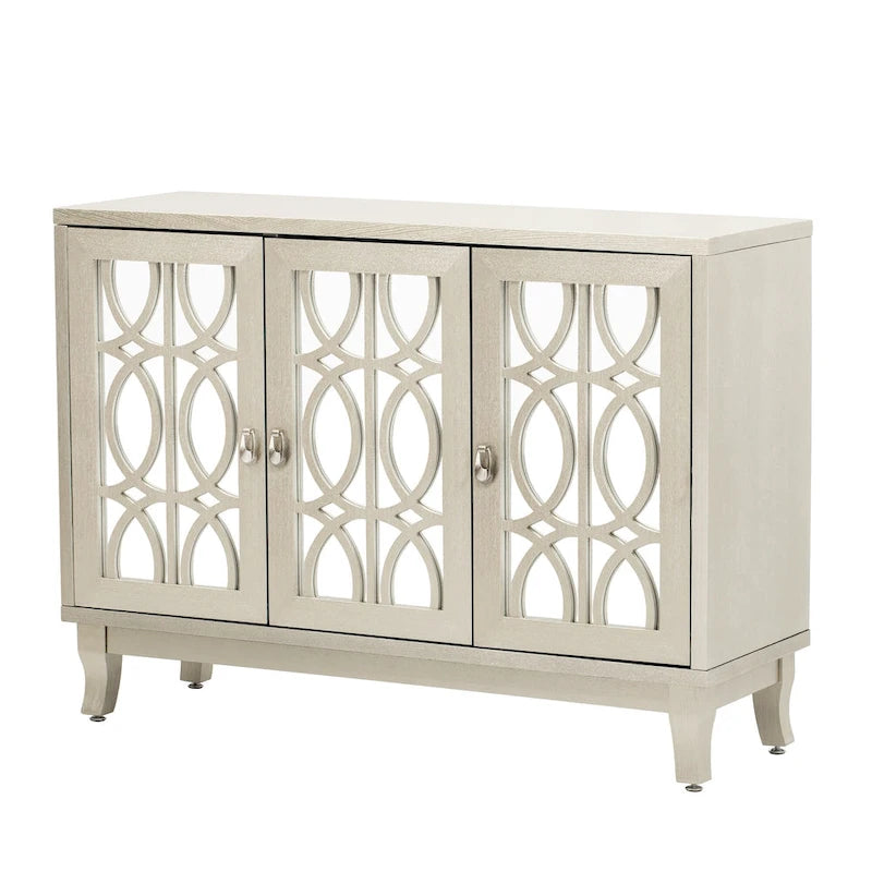 Credenza con mobile buffet a 3 ante a specchio