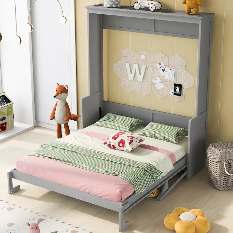 Letto a scomparsa queen size con mensola