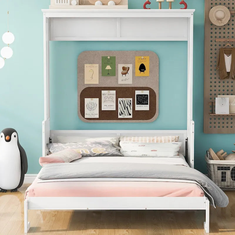 Letto a scomparsa queen size con mensola