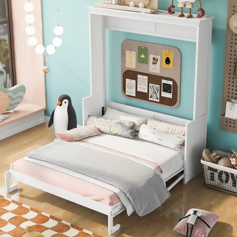 Letto a scomparsa queen size con mensola