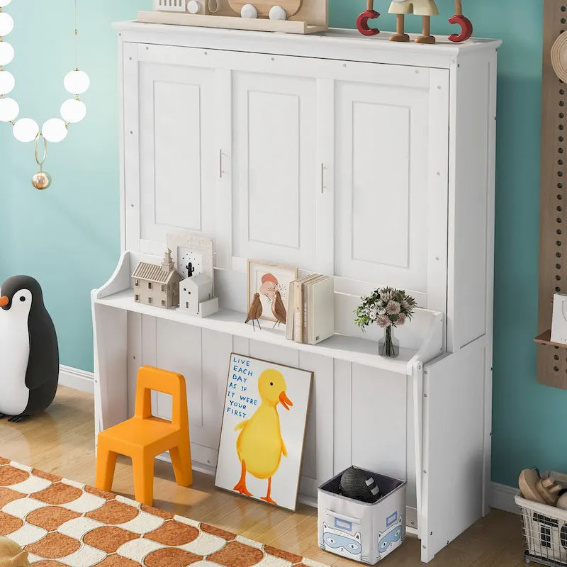 Letto a scomparsa queen size con mensola