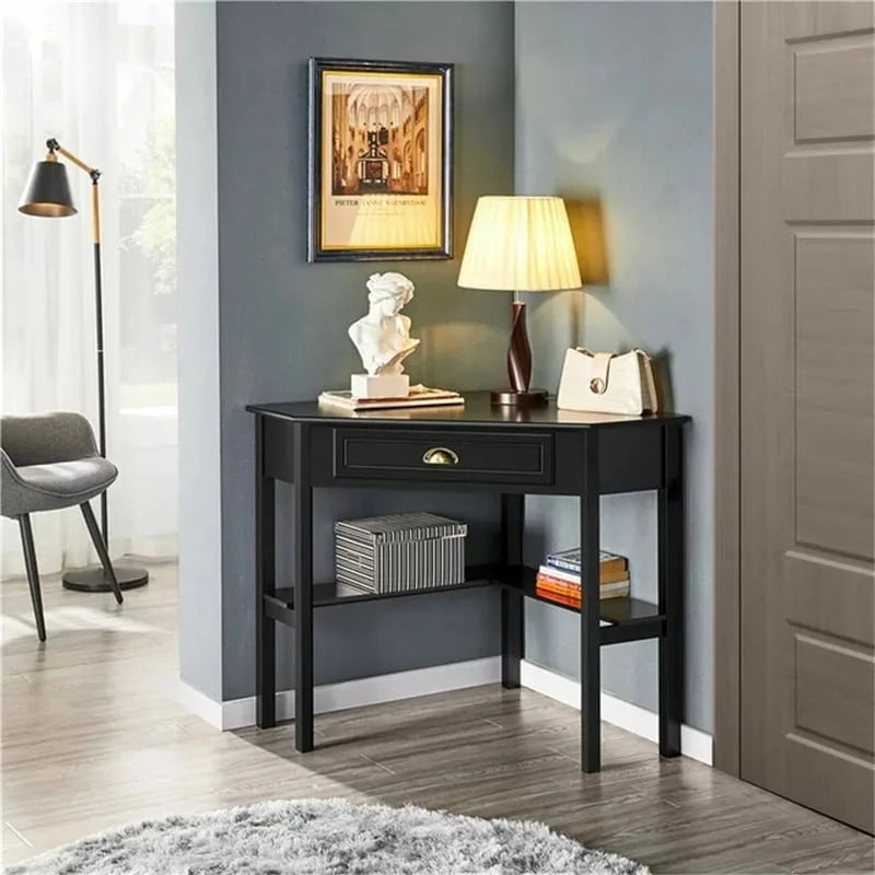 Corner Writing Desk with Storage Drawer