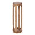 Wood Drink Table, Sturdy Solid Wood Accent Table, Perfect for Holding Drinks & Decor