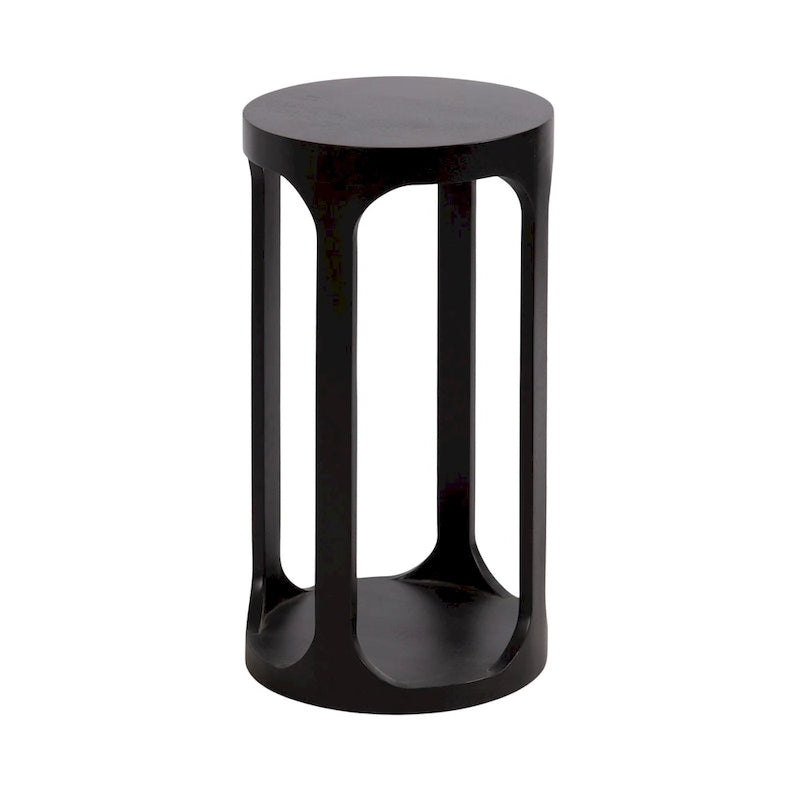 Wood Drink Table, Sturdy Solid Wood Accent Table, Perfect for Holding Drinks & Decor