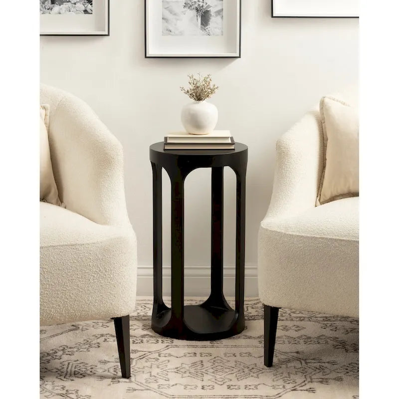 Wood Drink Table, Sturdy Solid Wood Accent Table, Perfect for Holding Drinks & Decor