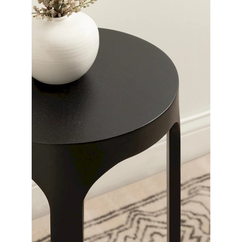 Wood Drink Table, Sturdy Solid Wood Accent Table, Perfect for Holding Drinks & Decor