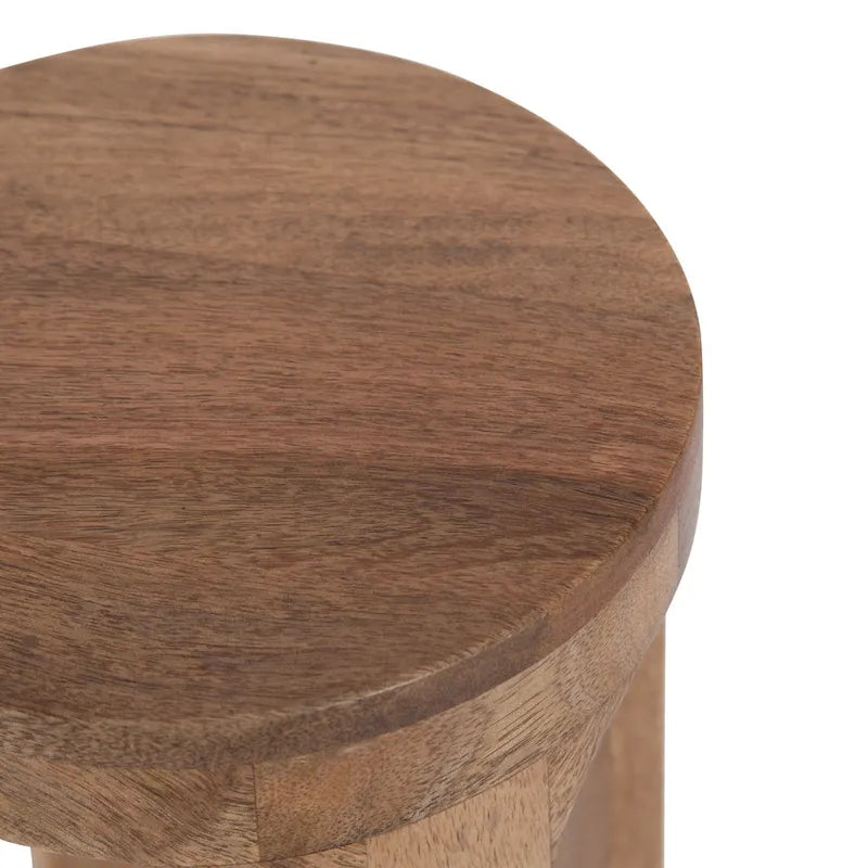Wood Drink Table, Sturdy Solid Wood Accent Table, Perfect for Holding Drinks & Decor