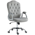Home Office Chair,Velvet Computer Chair,Button Tufted Desk Chair with Swivel Wheels,Adjustable Height,and Tilt Function