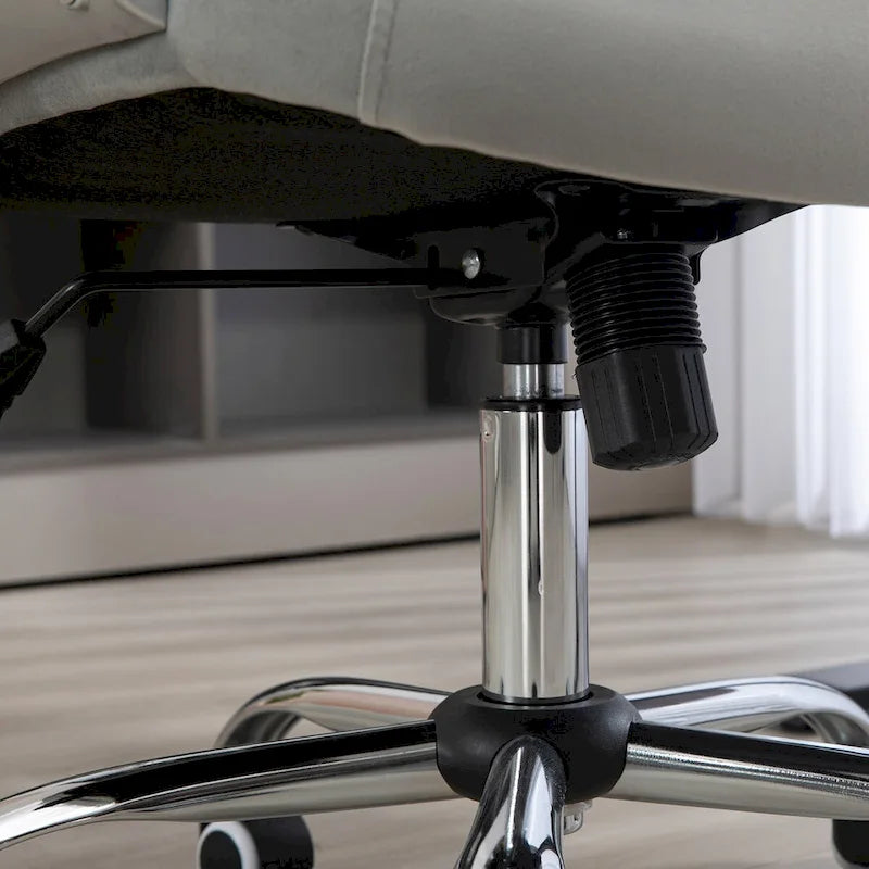 Home Office Chair,Velvet Computer Chair,Button Tufted Desk Chair with Swivel Wheels,Adjustable Height,and Tilt Function