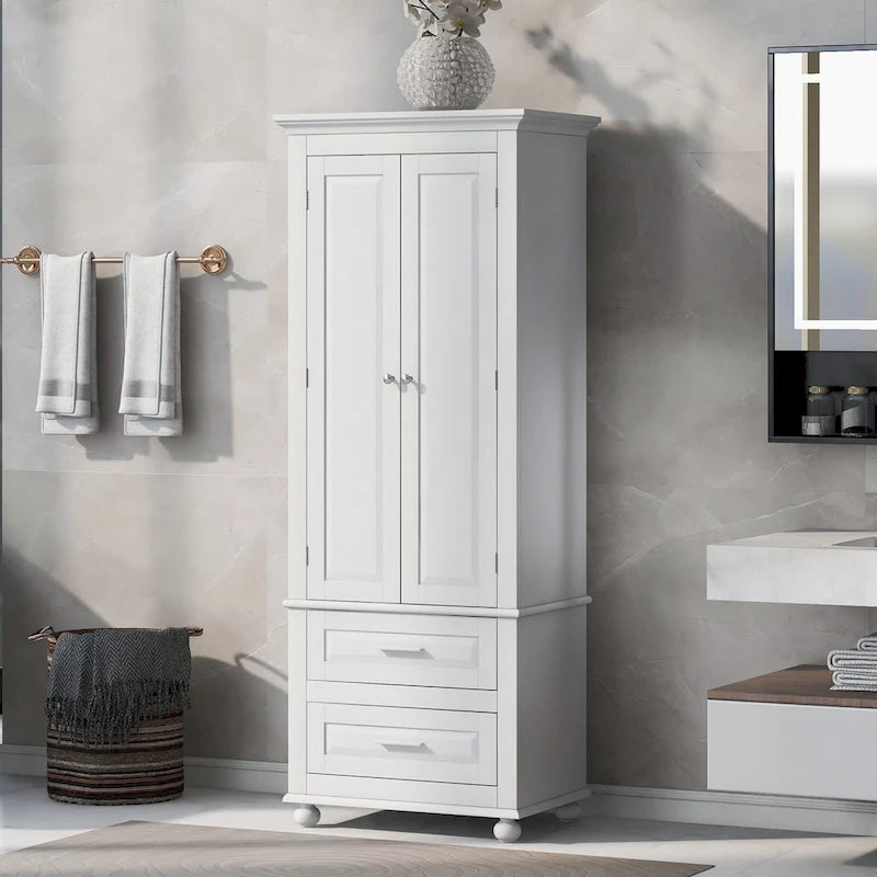 Tall Storage Cabinet with Drawers for Bathroom/Office