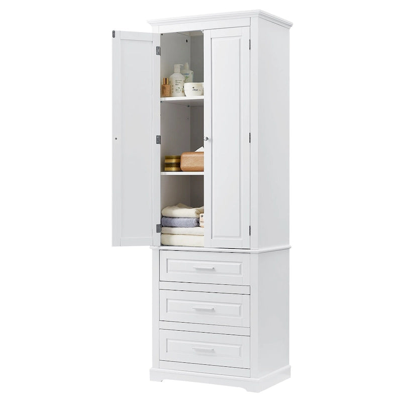 Tall Storage Cabinet with Drawers for Bathroom/Office