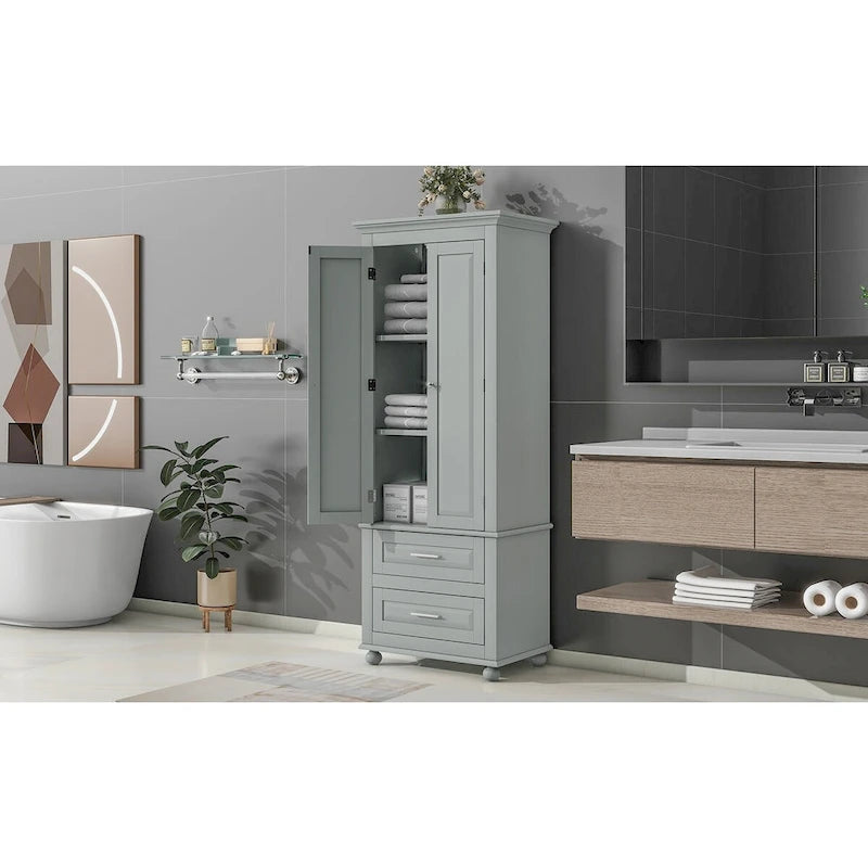 Tall Storage Cabinet with Drawers for Bathroom/Office